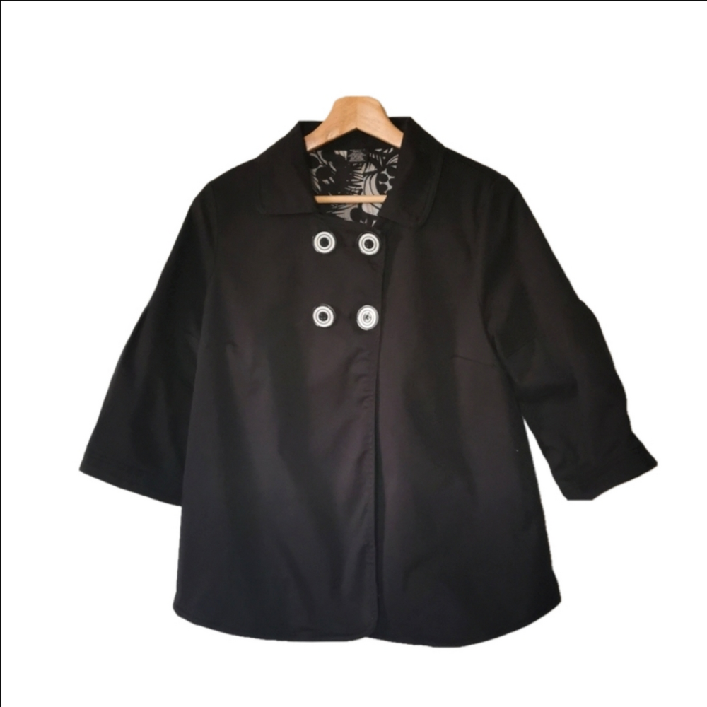 Babystyle Maternity black pea coat. Size small.. EUC